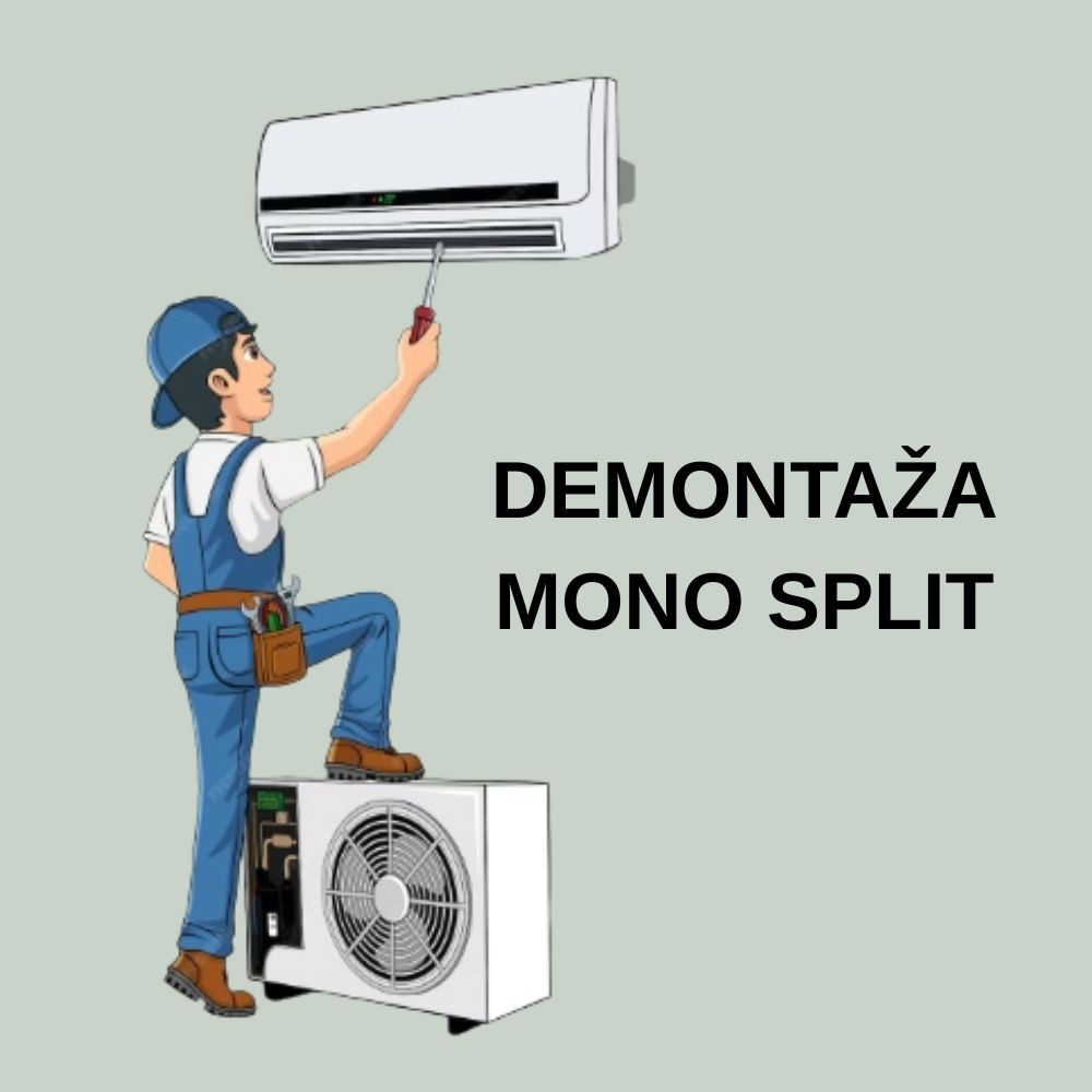 DEMONTAŽA MONO SPLIT KLIMA UREĐAJA DO 4,5 kW